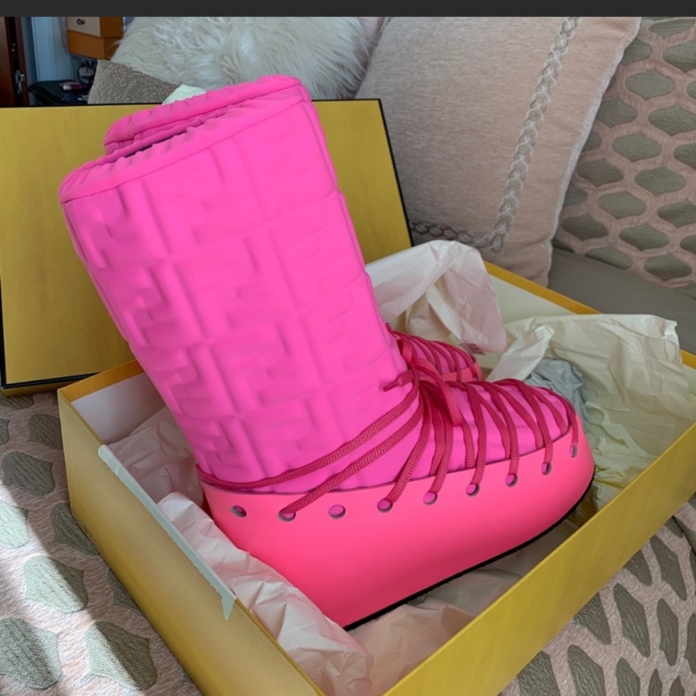 ISO in search of fendi pink moon boots